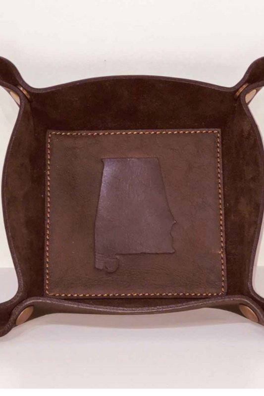 Alabama Leather Embossed Tray