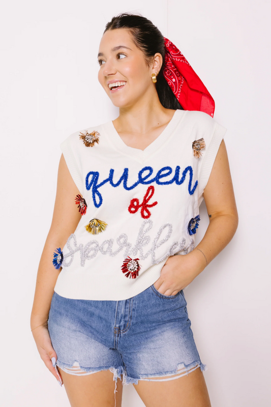 Queen of Sparklers Sweater Vest