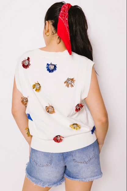 Queen of Sparklers Sweater Vest