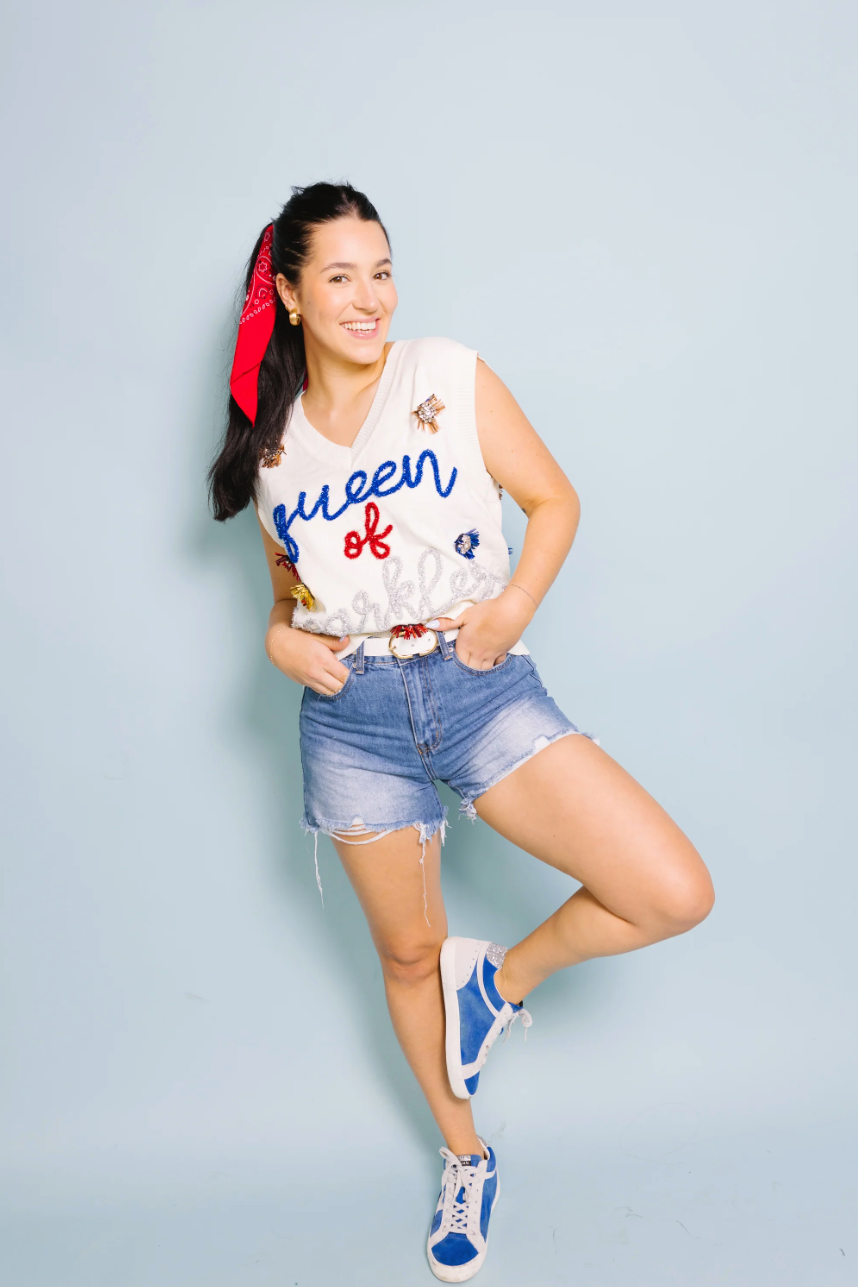 Queen of Sparklers Sweater Vest