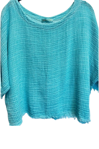 Cotton+Linen Mix Crop Top