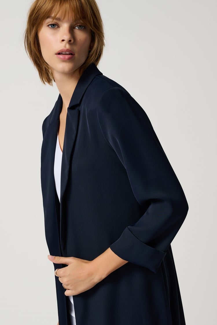 Classic Long Blazer- Midnight Blue