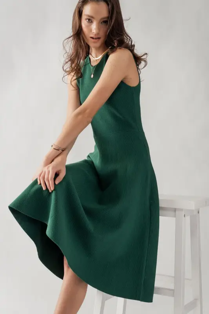 Grass Knit A-line Dress