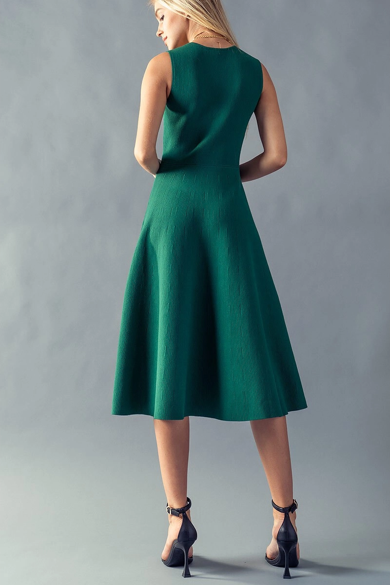 Grass Knit A-line Dress