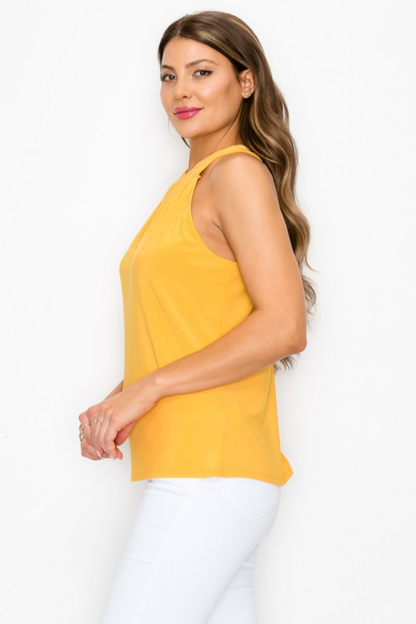Keyhole Cleo Neck Sleeveless Top