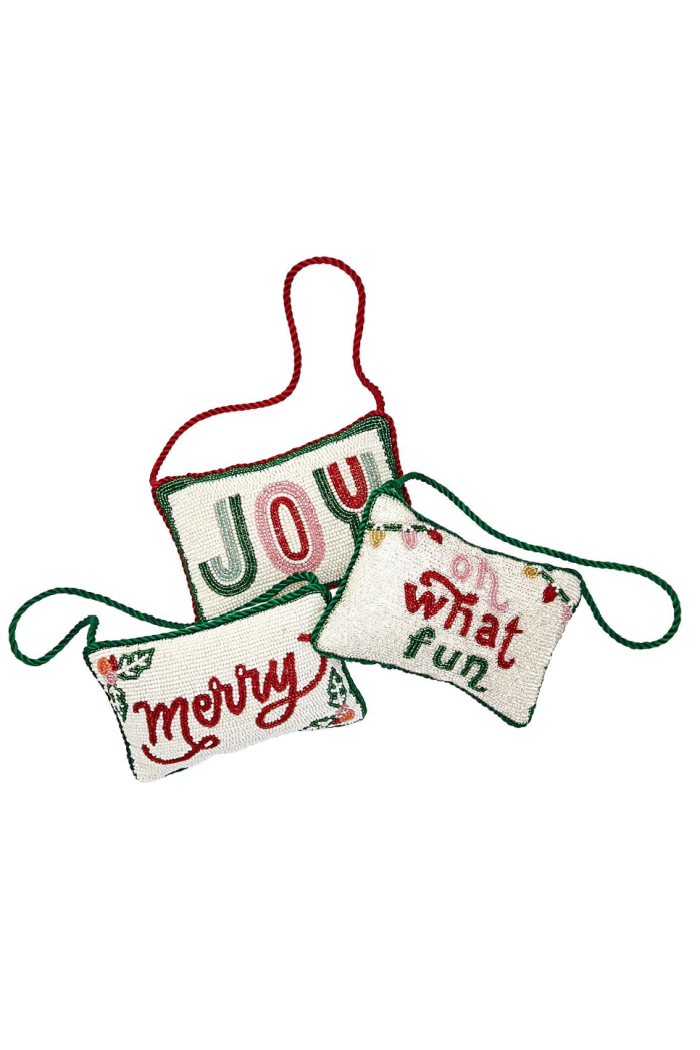 HAND- BEADED ORNAMENT/DOOR HANGING PILLOW