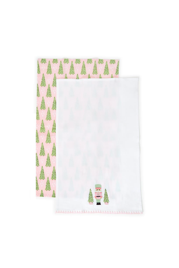 HOLIDAY PASTELS NUTCRACKER DISHTOWELS S/2