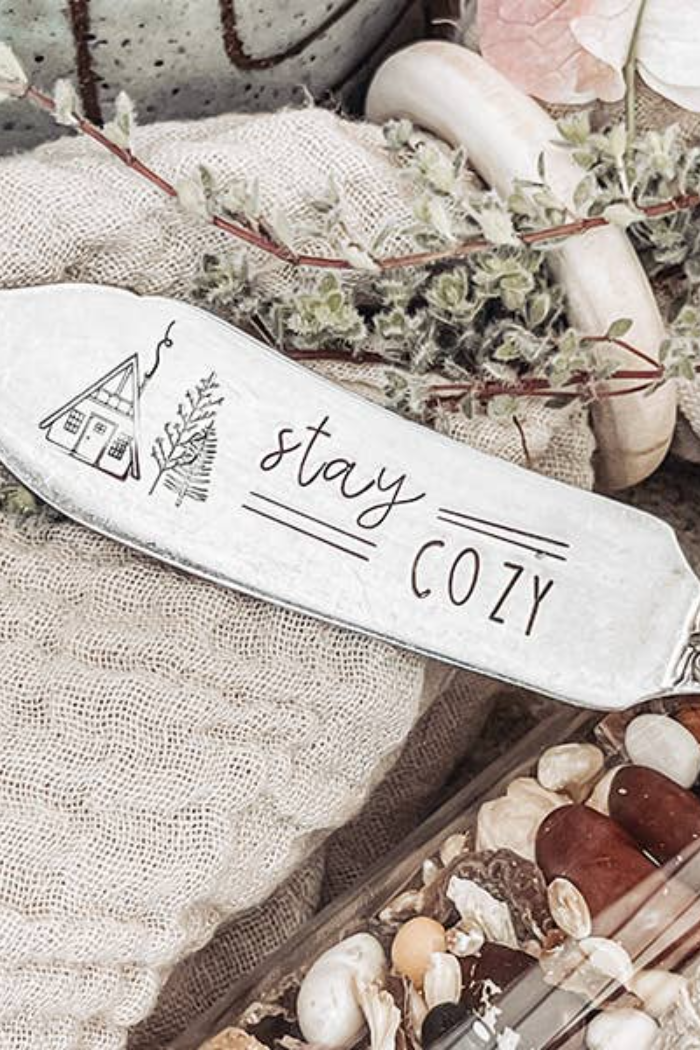Hand Stamped Vintage Spreader