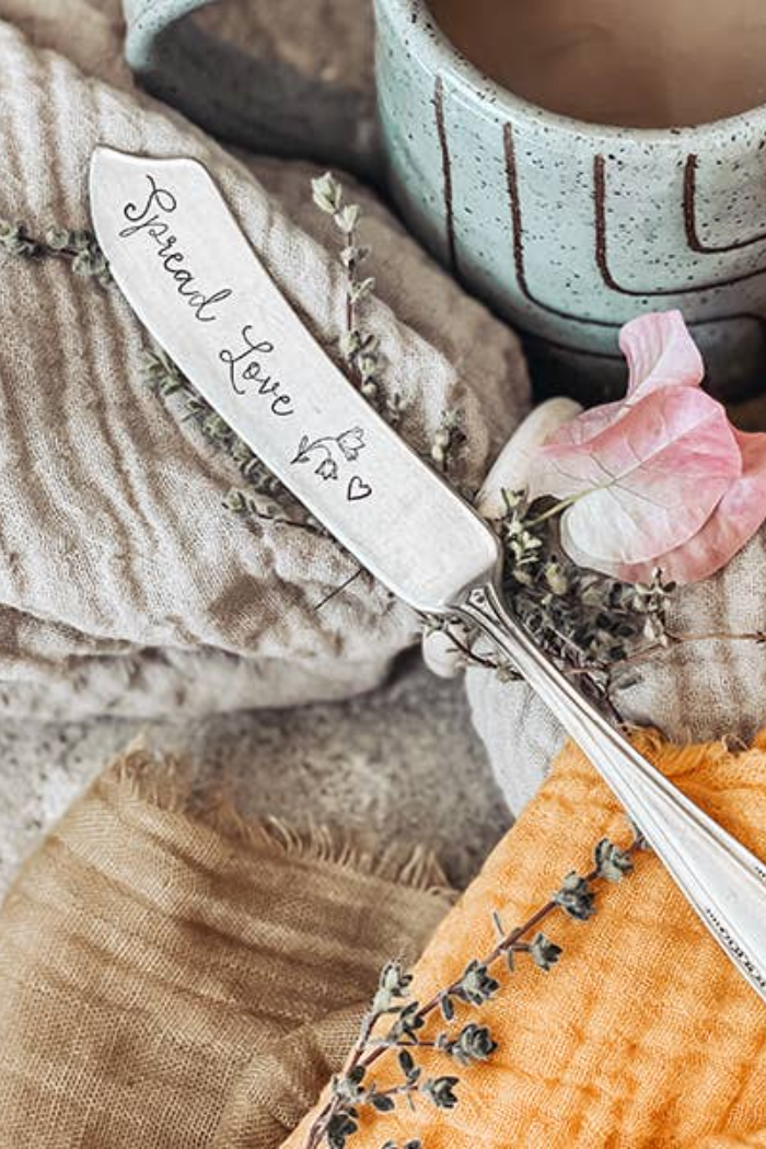 Hand Stamped Vintage Spreader