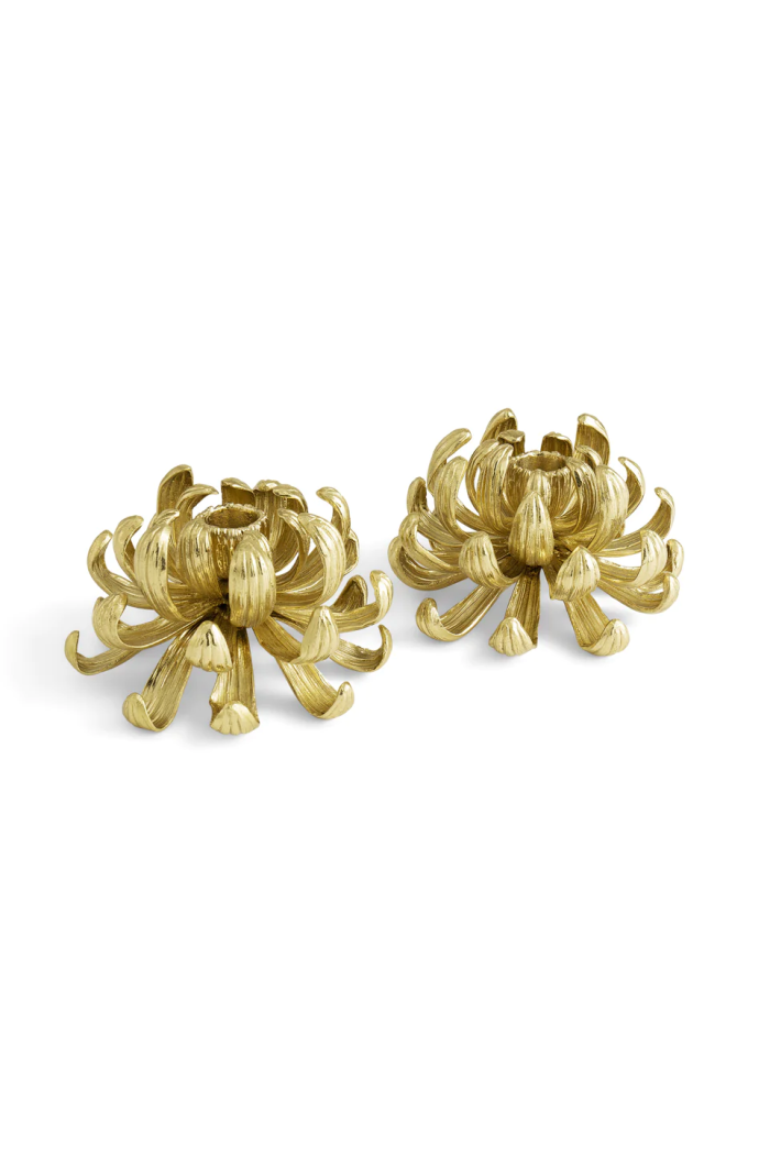 DAHLIA CANDLEHOLDERS S/2