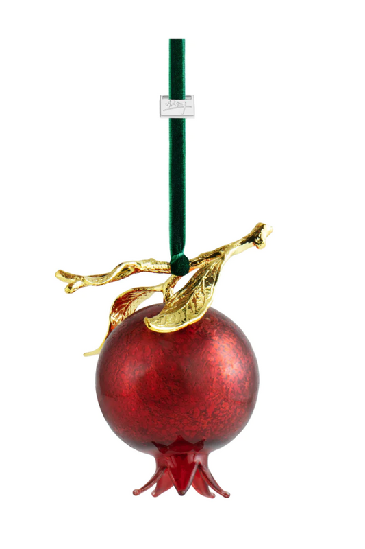 POMEGRANATE GLASS ORNAMENT-AS IS FINAL SALE