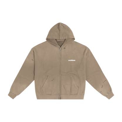 ESSNTIAL ELEMNTS Unisex 420G Frayed Washed Hoodie