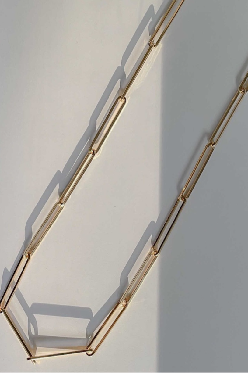 Leyla Long Paperclip Necklace