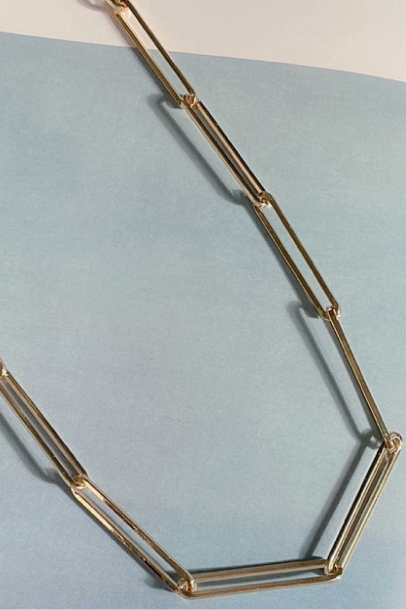 Leyla Long Paperclip Necklace