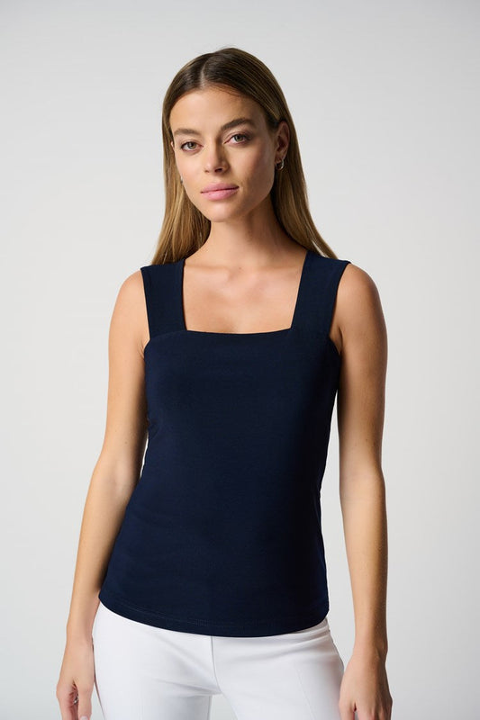 Classic Square Neck Cami - Midnight Blue
