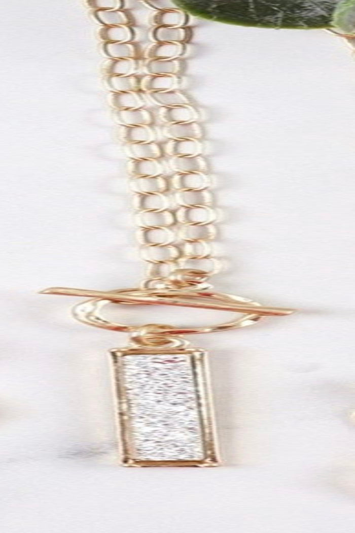 Druzy pendant necklace w/ earrings
