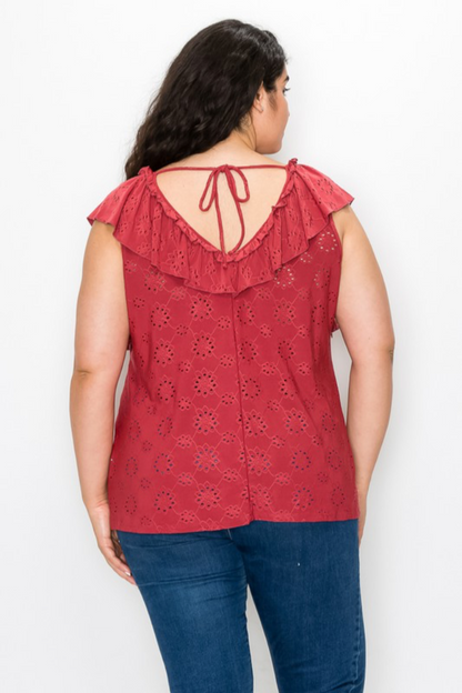 Peplum V Neck Top