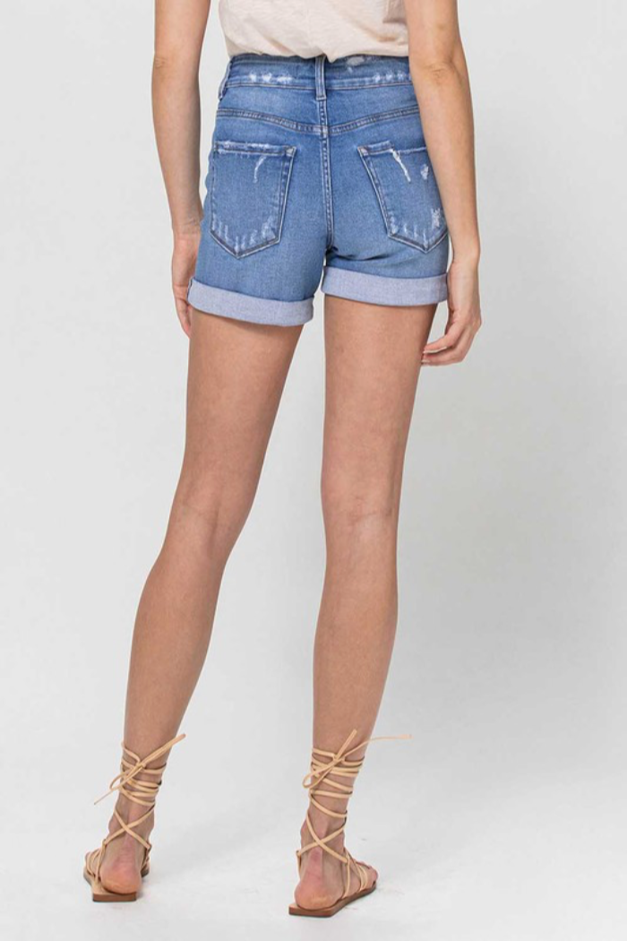 Double Button High Rise Shorts