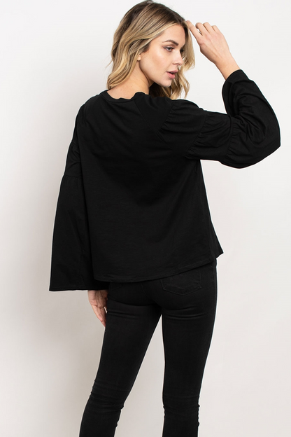 Flare sleeve oversize top