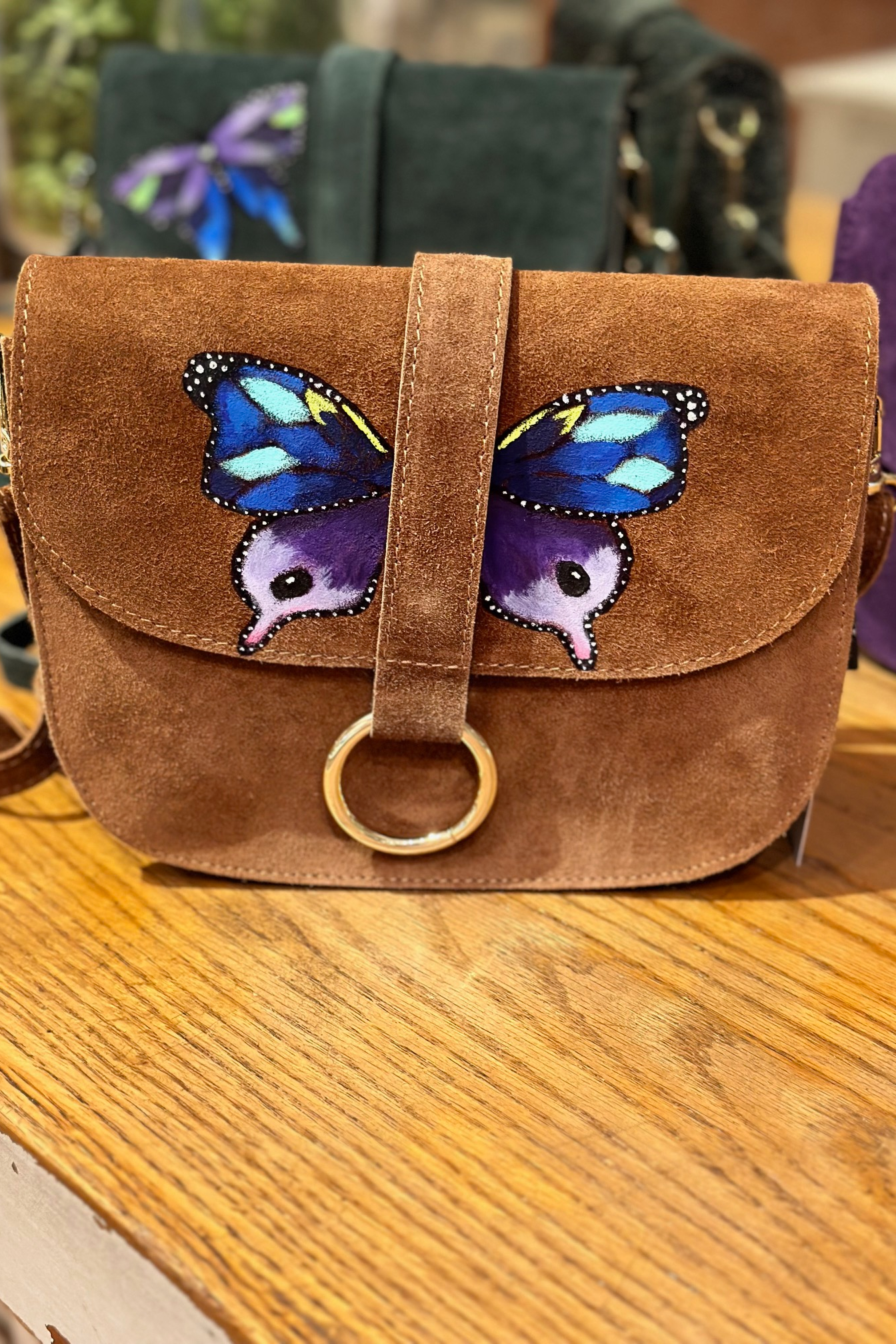 Handpainted Crossbody Bag