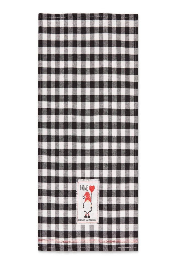 Gnome Heart Embellished Dishtowel