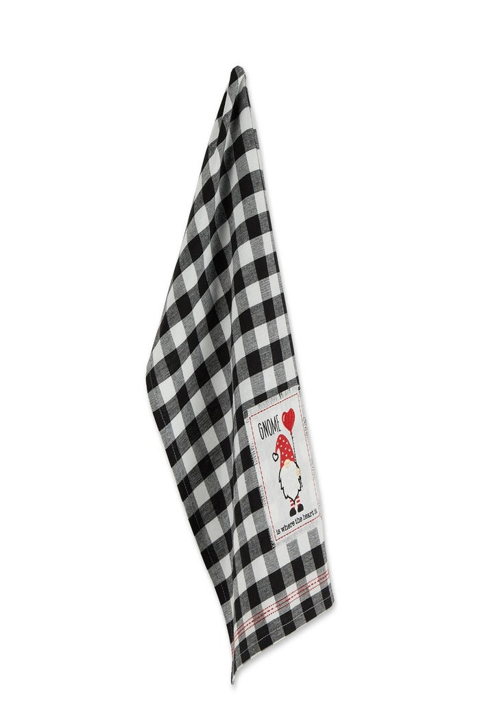 Gnome Heart Embellished Dishtowel