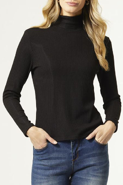 Hazel Mock Neck Top Curvy