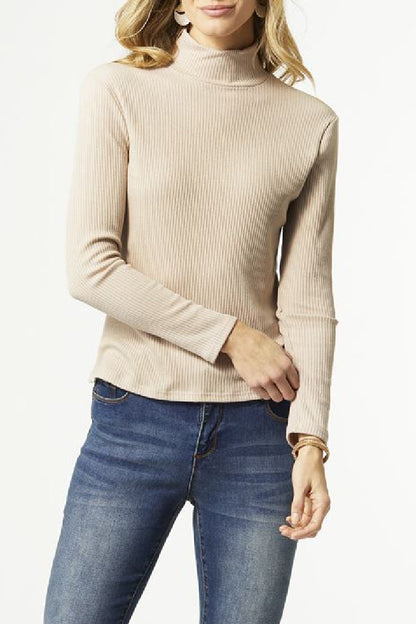 Hazel Mock Neck Top Curvy