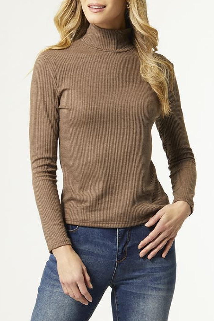 Hazel Mock Neck Top Curvy