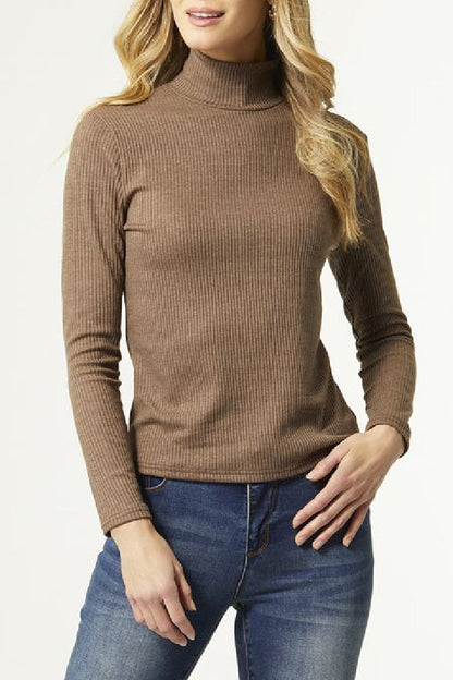 Hazel Mock Neck Top Curvy