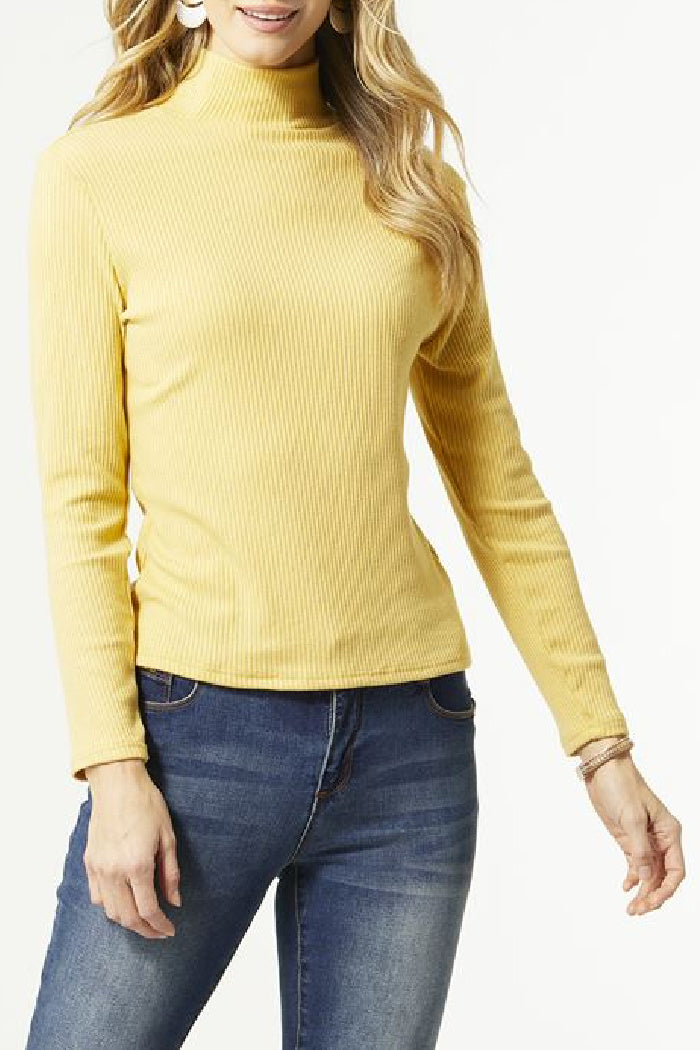 Hazel Mock Neck Top Curvy