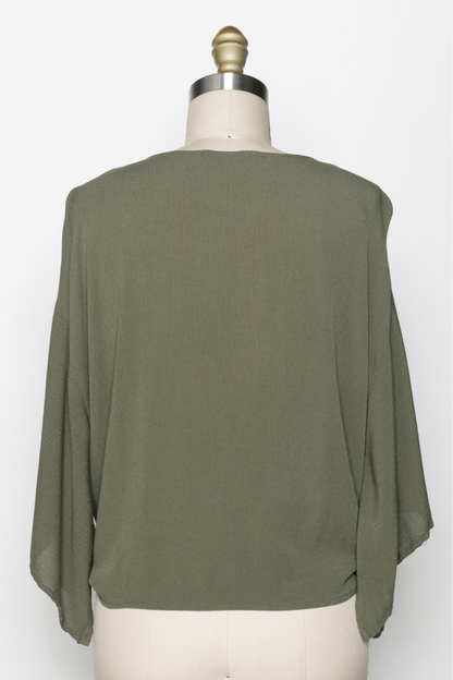 Gauze Kimono Tie Top