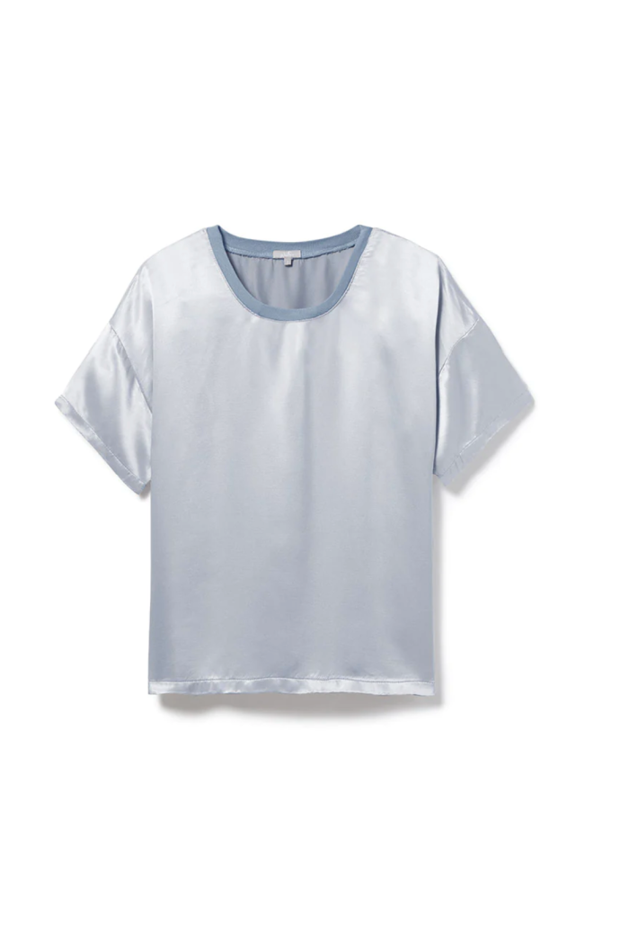 Kennedy Satin Crew-Neck Tee