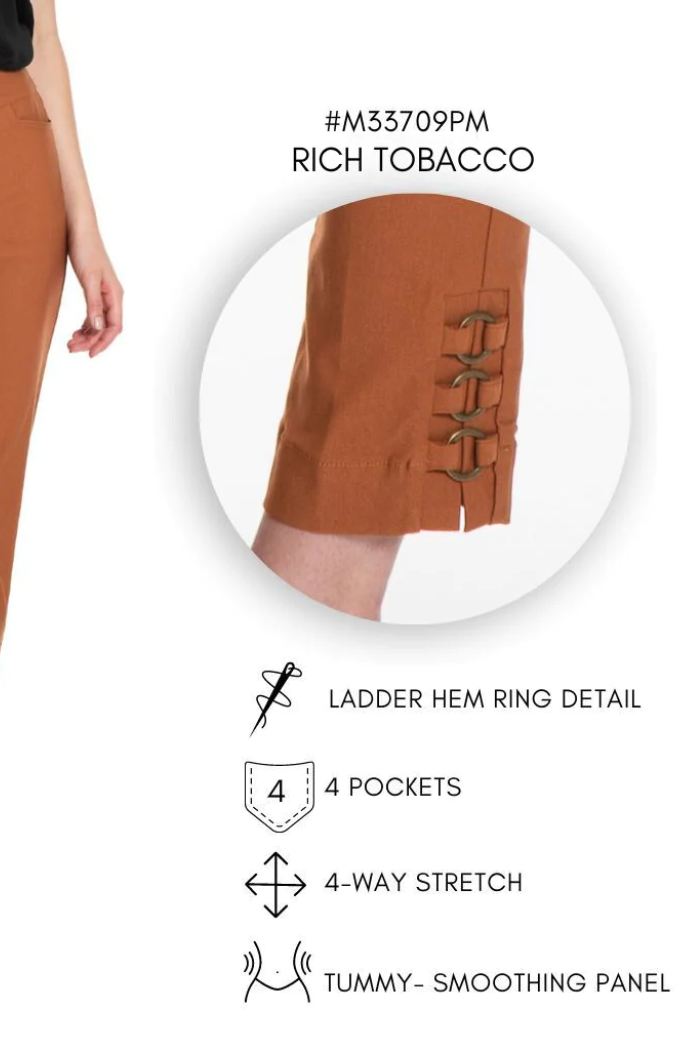 PULL-ON ANKLE PANT WITH RING HEM VENTS