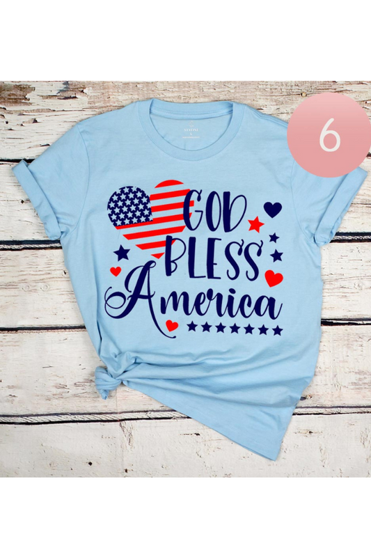 Patriotic tee 4 different styles