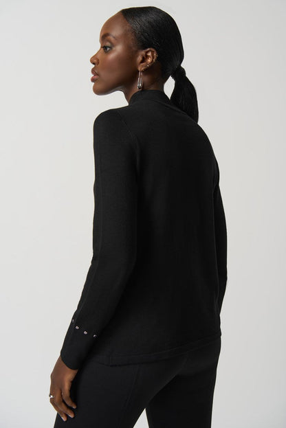 Mock Neck Sweater - Black