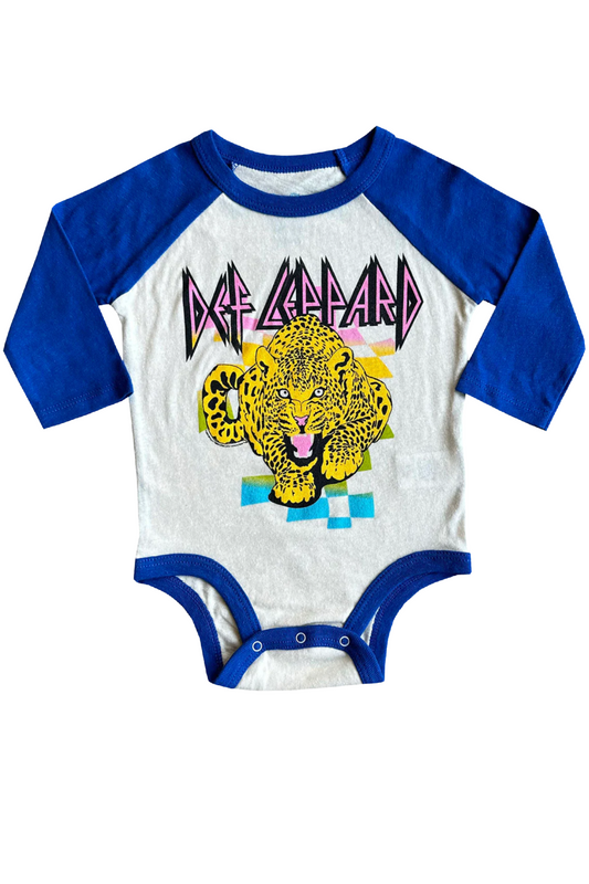 Def Leopard Recycled Raglan Onesie