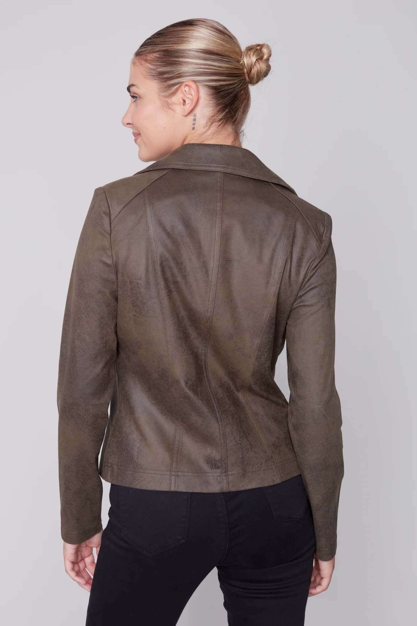 Vintage Faux Leather Perfecto Jacket Orchid