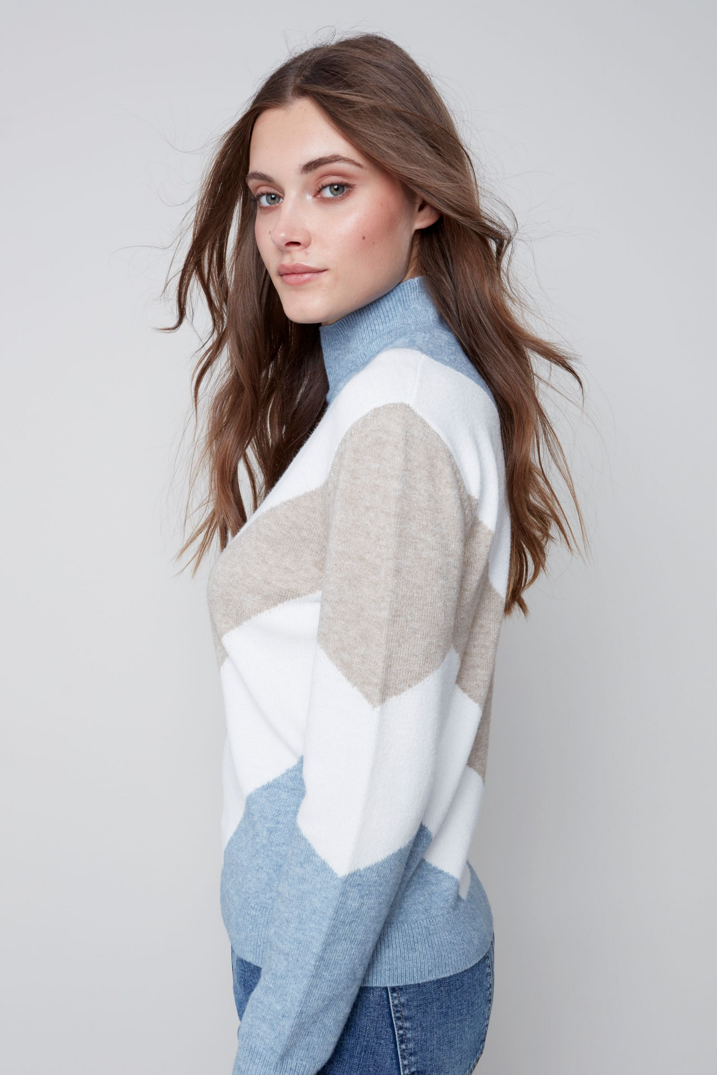 CHEVRON STRIPE SWEATER