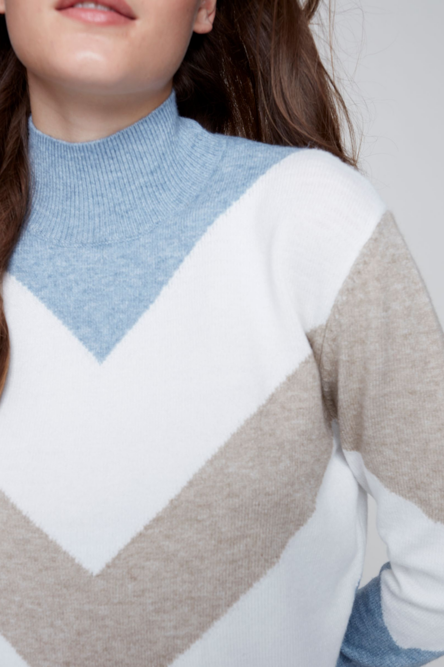 CHEVRON STRIPE SWEATER