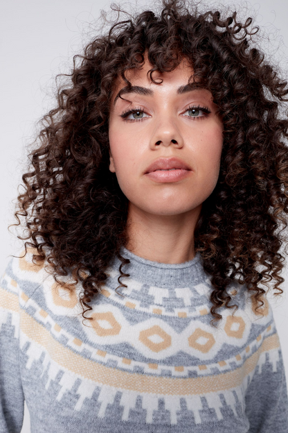 RAGLAN SLEEVE SKI SWEATER JACQUARD DESIGN