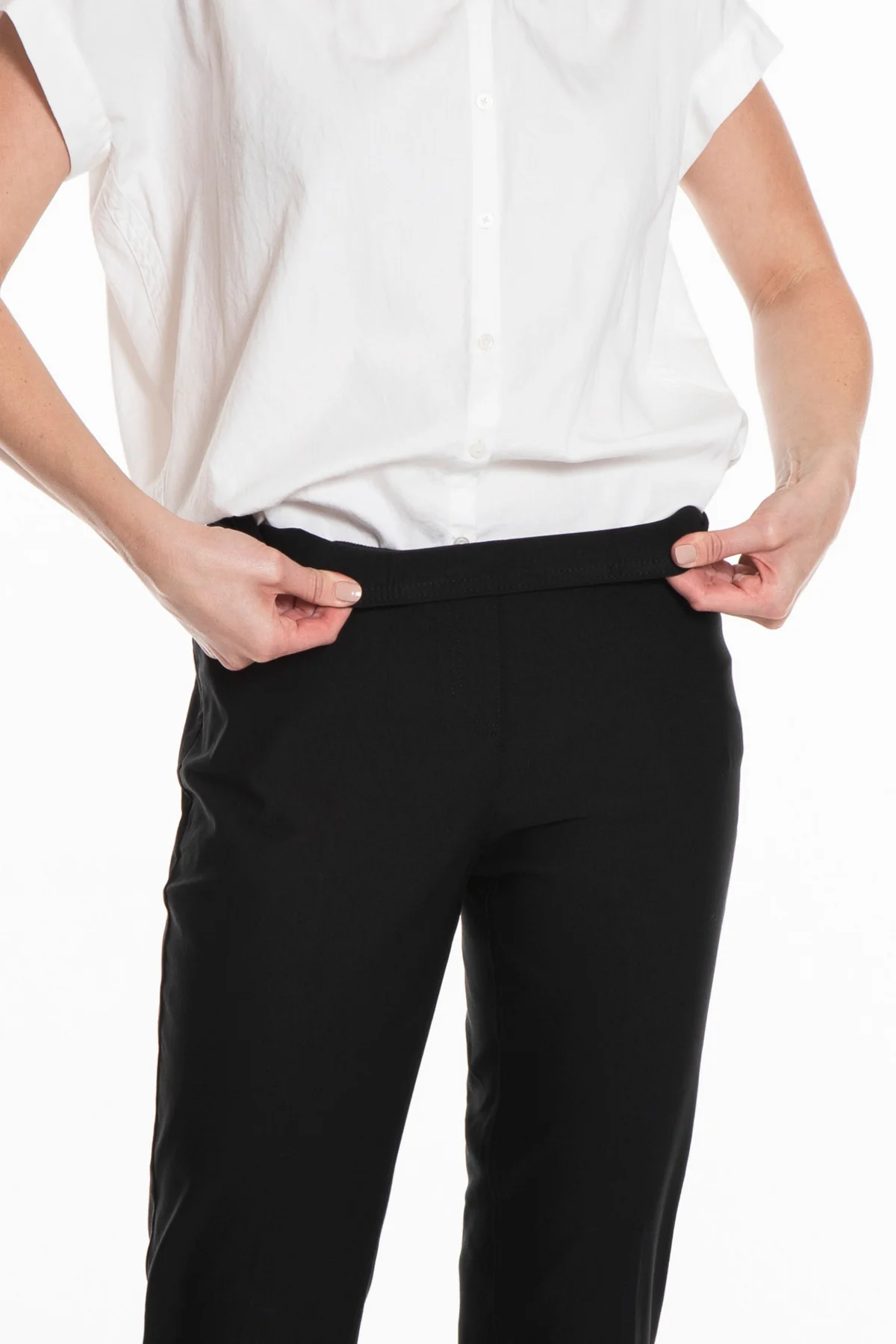 PULL-ON ANKLE PANT WITH RING HEM VENTS