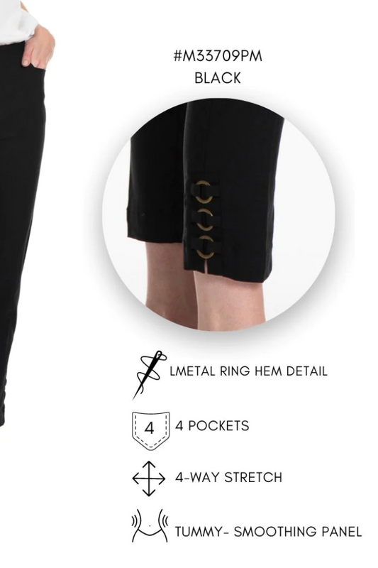 PULL-ON ANKLE PANT WITH RING HEM VENTS
