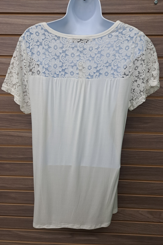 Lace cream plus top