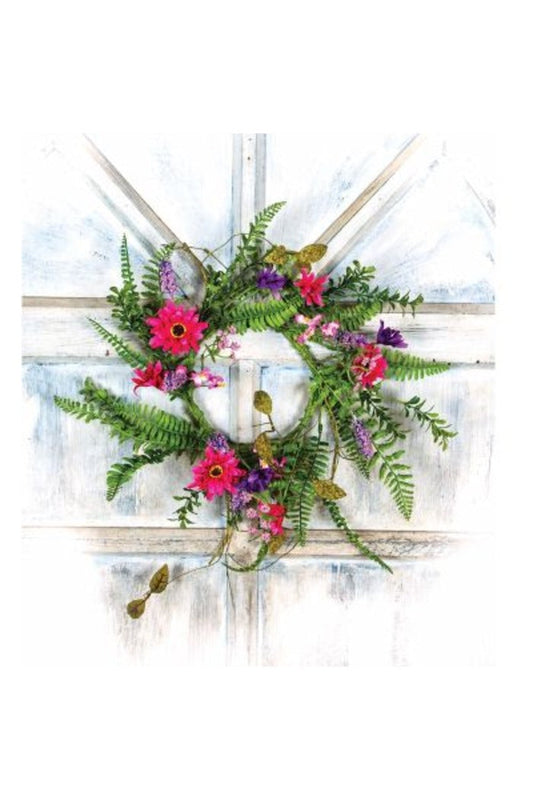 LARGE FERN CANDLE RING