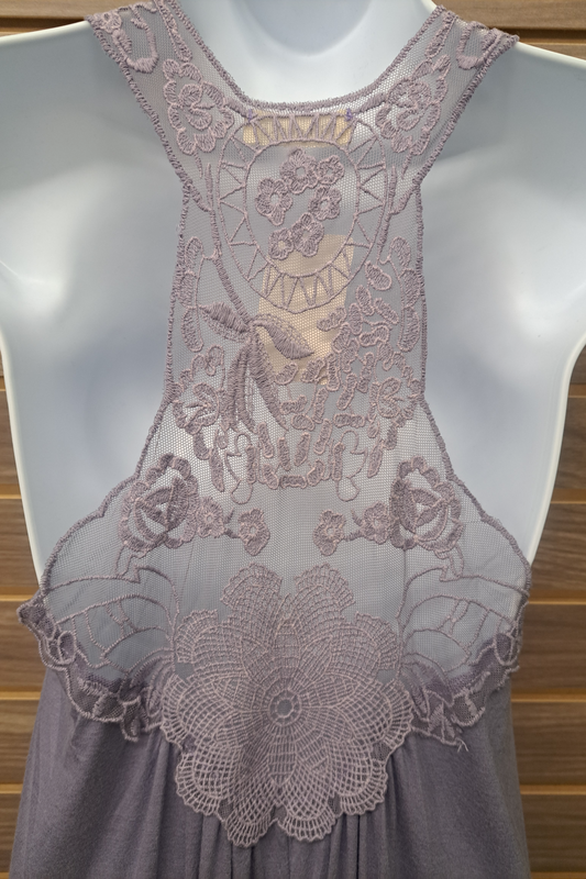 Lavender/lace tank top