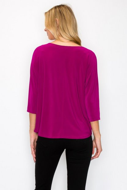 Chain Trim Dolman Sleeve Top