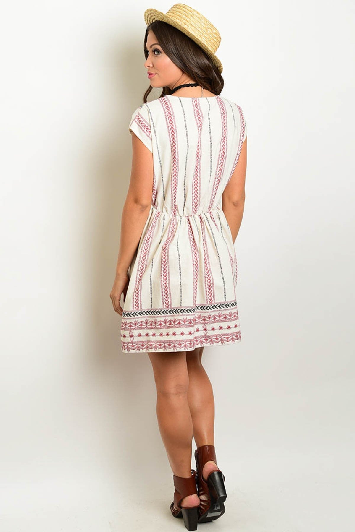 Cotton Wool Natural Print Dress