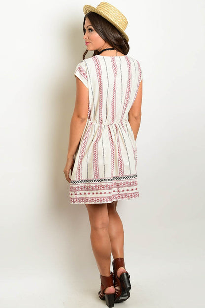 Cotton Wool Natural Print Dress