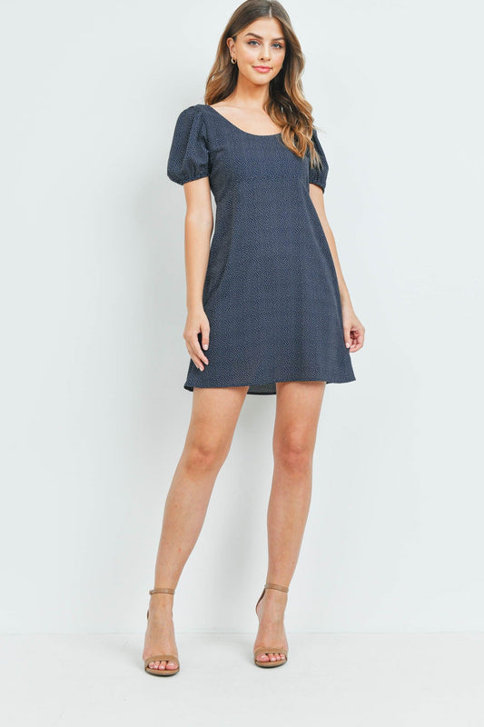 Navy Polka Dots Dress